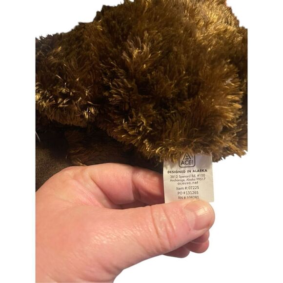ACE Kids Brown Red Polyester Artic Circle ALASKA Moose Plush Stuffed Animal Toy - Picture 7 of 9